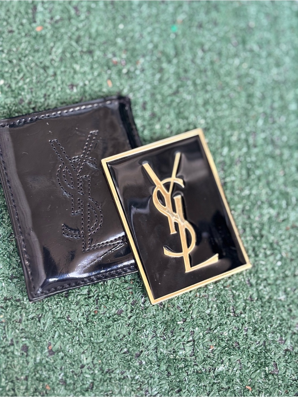 YSL 
Saint Laurent mirror with black case